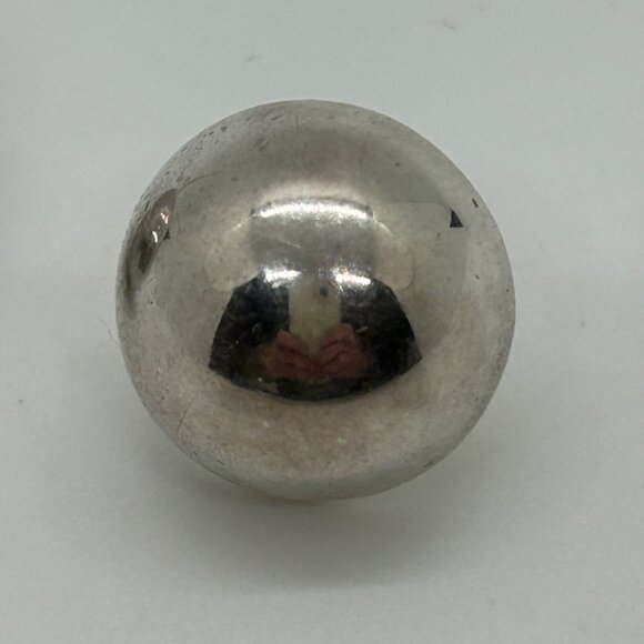 Sterling Silver Stud Earrings Round Lightweight Minimalist Buttin Classic18 mm - Picture 5 of 13